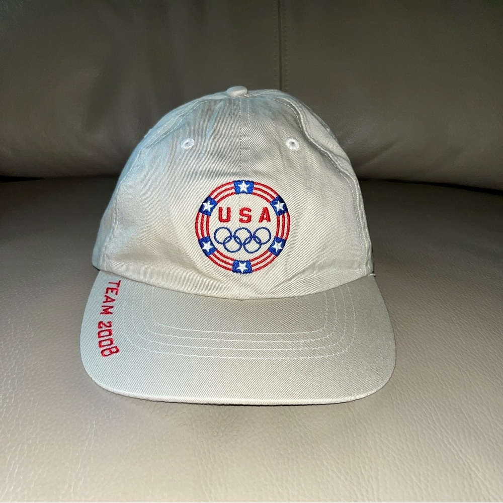 New USA Olympic Team 2008 Baseball Cap Unisex One Size beige cotton adjustable